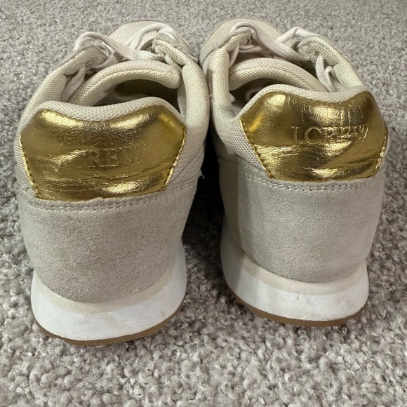 J.Crew Women’s Beige & Gold Retro Sneakers – Size 7 - Picture 2 of 8